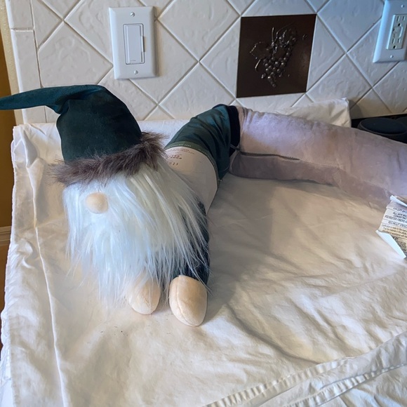 NWT Fluffy Face santa Door Window Draft Guard Stopper - Picture 1 of 9